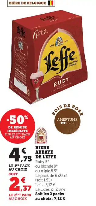Super U Biere Abbaye De Leffe offre