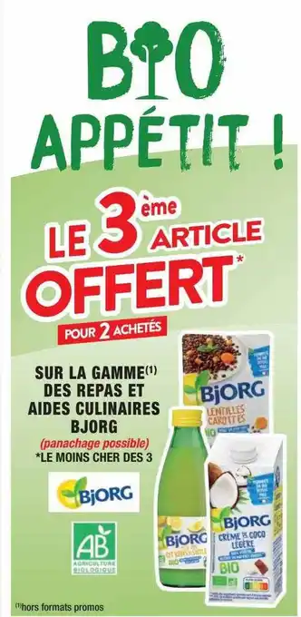 Cora x Carrefour La gamme des repas et aides culinaires bjorg offre
