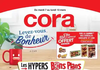 Cora x Carrefour La gamme des céréales chocapic et lion offre