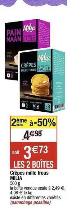 Cora x Carrefour Crêpes mille trous milia offre