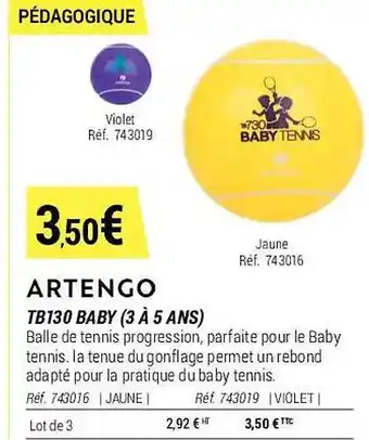 Tb130 baby (3 Ă 5 ans) artengo