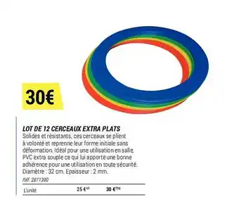 Decathlon Lot de 12 cerceaux extra plats offre
