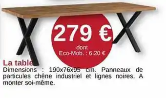 KREABEL La table offre