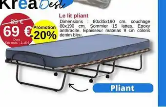Le lit pliant