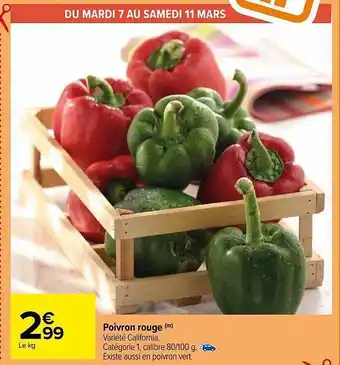 Carrefour Poivron rouge offre