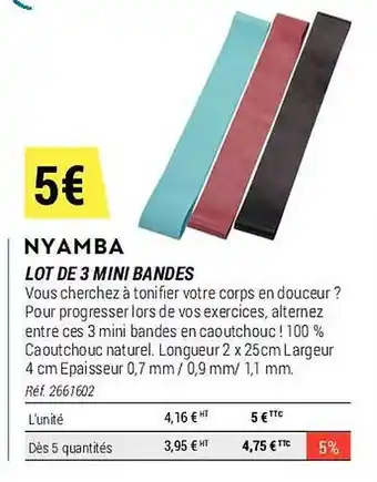 Lot de 3 mini bandes nyamba