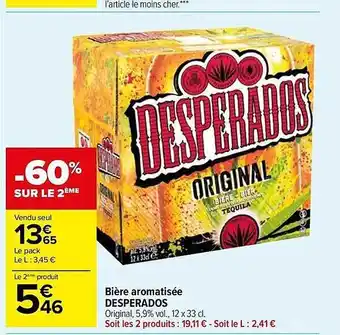 Carrefour Bière aromatisée desperados offre