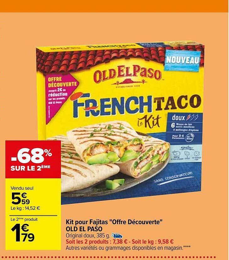 Promo Kit pour fajitas chez Carrefour