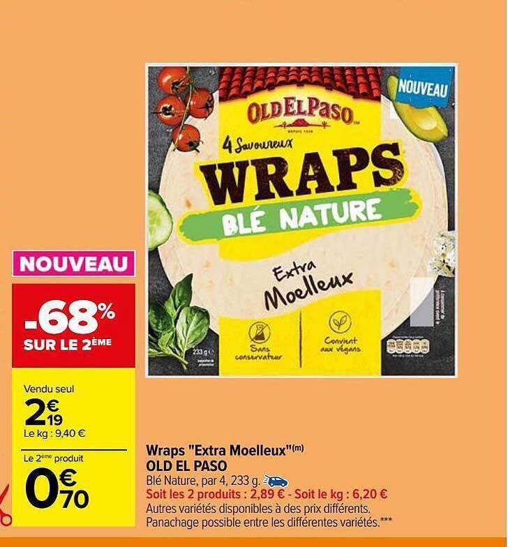 Promo Wraps chez Carrefour