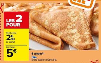 Carrefour 6 crêpes offre