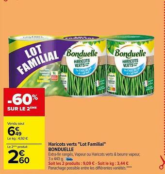 Carrefour Haricots verts offre