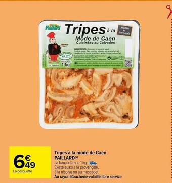 Tripes à la mode de caen paillard