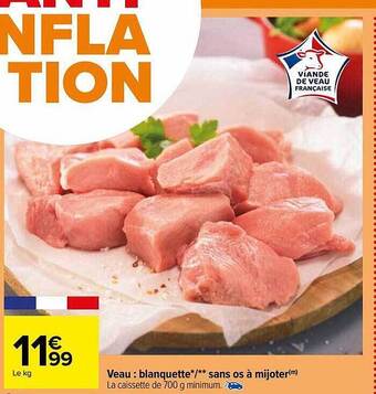 Carrefour Veau : blanquette*-** sans os à mijoter offre