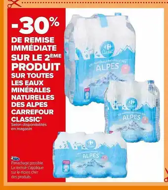 Carrefour Les eaux minérales naturelles des alpes carrefour classic' offre