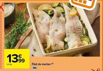 Carrefour Filet de merlan offre