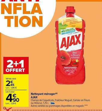 Carrefour Nettoyant ménager ajax offre