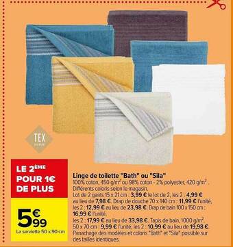 Carrefour Linge de toilette offre