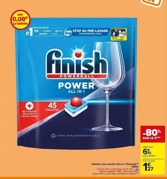 Carrefour Tablettes lave-vaisselle tout-en-1 powerball finish offre