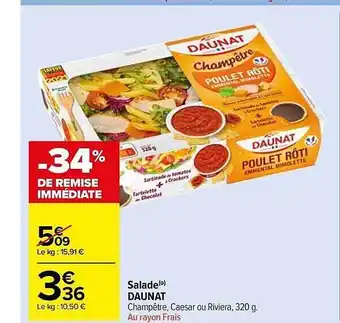 Carrefour Salade daunat offre