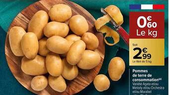 Carrefour Pommes de terre de consommation offre