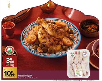 Carrefour Cuisses de poulet halal offre