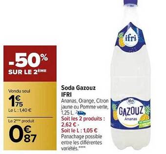 Carrefour Soda gazouz ifri offre
