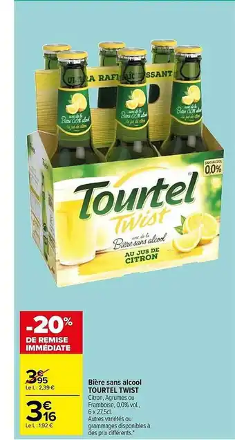 Carrefour Market Bière sans alcool tourtel twist offre