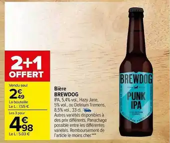 Carrefour Market Bière brewdog offre