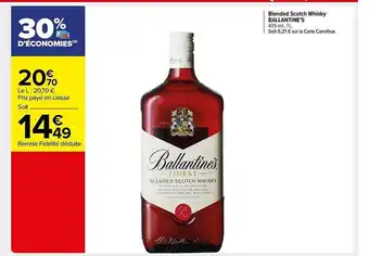Carrefour Market Blended scotch whisky ballantine's offre