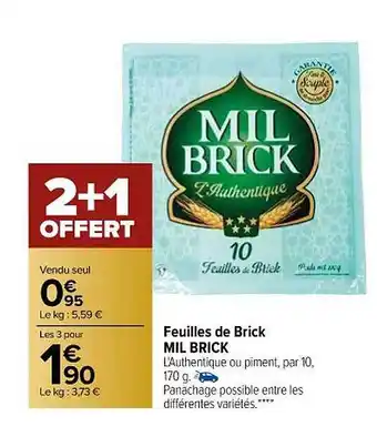 Carrefour Feuilles de brick mil brick offre
