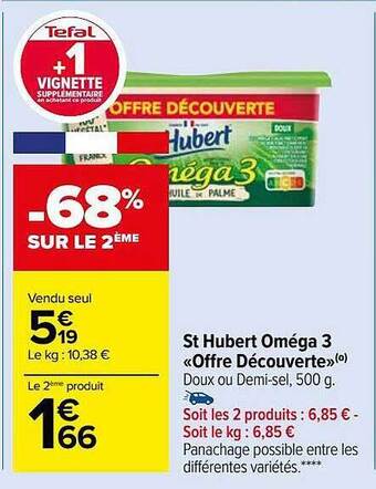 Carrefour Market St hubert oméga 3 «offre découverte» offre