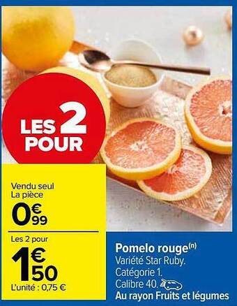Carrefour Market Pomelo rouge offre