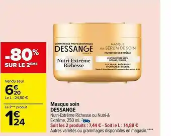 Carrefour Market Masque soin dessange offre