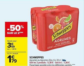 Carrefour Market Schweppes offre