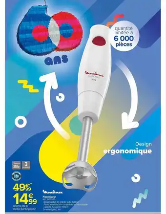 Carrefour Market Pied mixeur moulinex offre