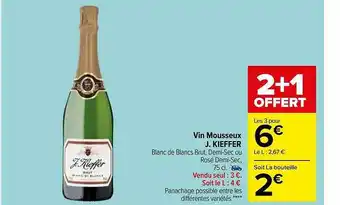 Carrefour Market Vin mousseux j.kieffer offre