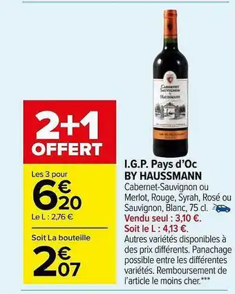 Carrefour Market I.g.p. pays d'oc by haussmann offre