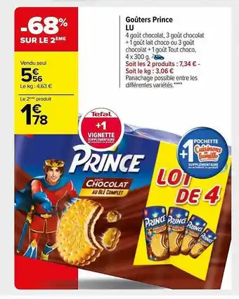 Carrefour Market Goûters prince lu offre