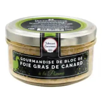 Gourmandise de bloc de foie gras de canard à la pomme