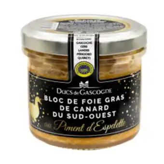 Bloc de foie gras de canard du sud-ouest au piment d'espelette