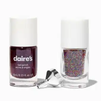 Lot de vernis Ă ongles Ă paillettes multicolores - lot de 2
