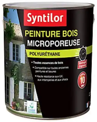 Castorama Peinture bois microporeuse intérieur extérieur bleu bretagne syntilor 2,5l offre