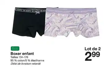 Zeeman Boxer Enfant offre
