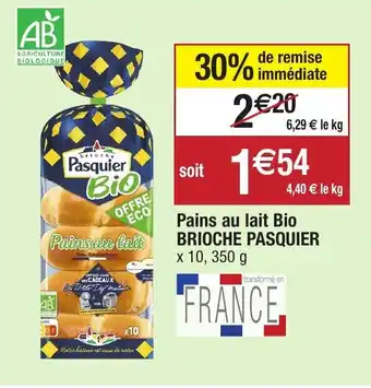 Migros Pains au lait Bio offre