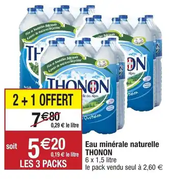 Migros Eau minérale naturelle offre