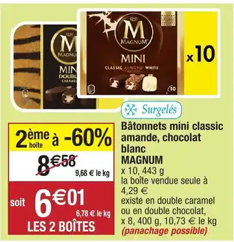 Migros Bâtonnets mini classic amande chocolat blanc offre