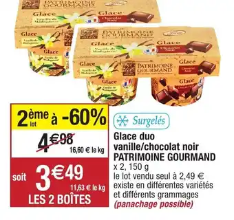 Migros Glace duo vanille/chocolat noir offre