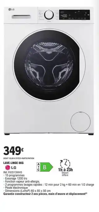 E.Leclerc Lave-linge 8 kg offre