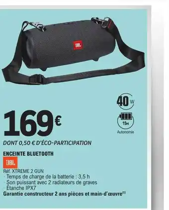 E.Leclerc Enceinte bluetooth jbl offre