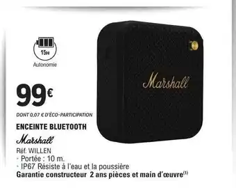 E.Leclerc Enceinte bluetooth marshall offre